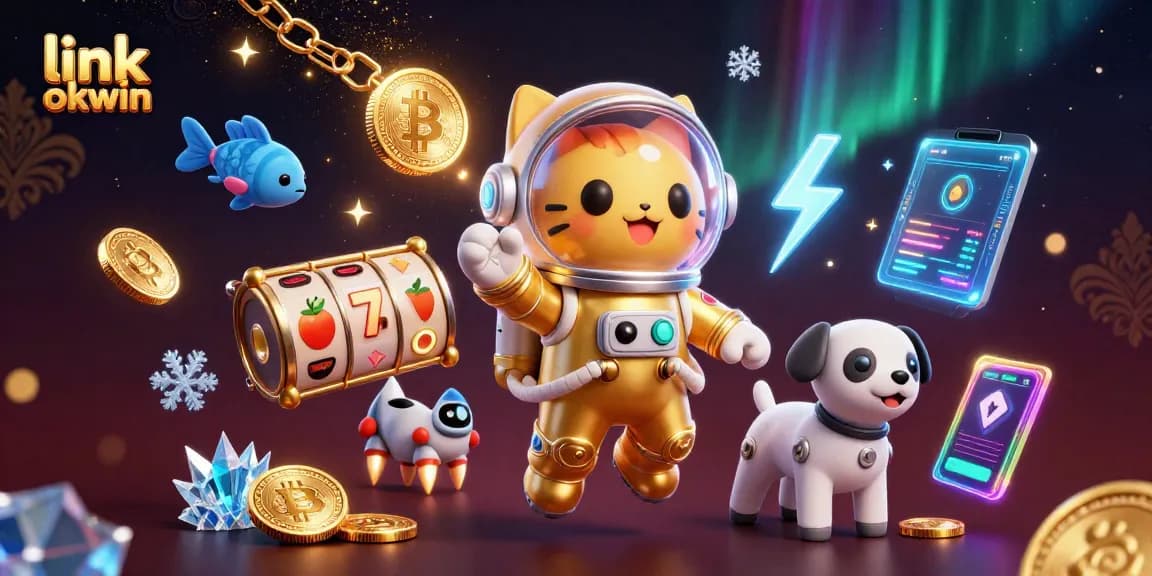 Spin the reels of excitement with link okwin in this vibrant digital casino scene.