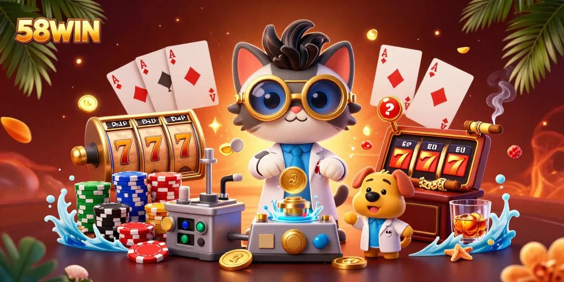 Experience thrilling entertainment with 58WIN's captivating online gaming atmosphere and vibrant visuals.