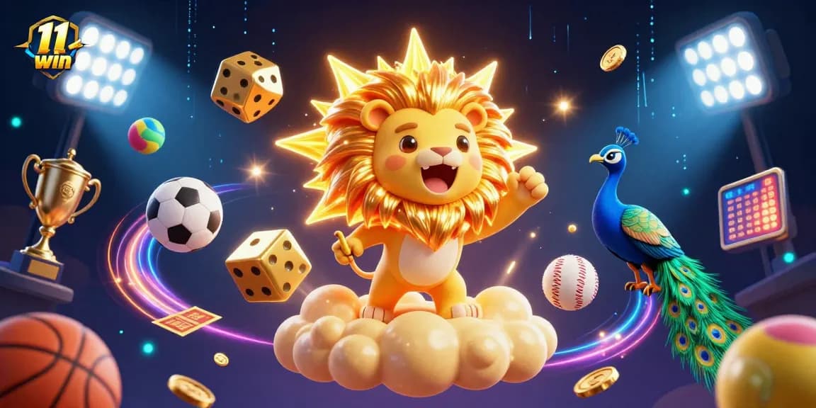 Engage with dynamic sports betting action featuring 11 win, animated characters, and vibrant casino elements.