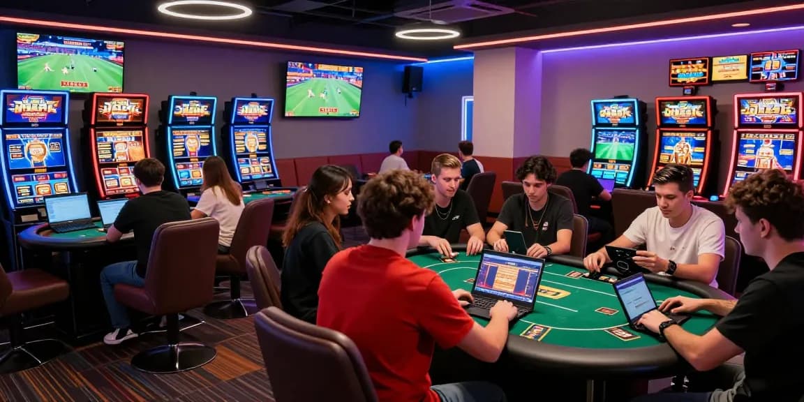 Engaged players at HELLO88 enjoying diverse online gaming experiences in a vibrant environment
