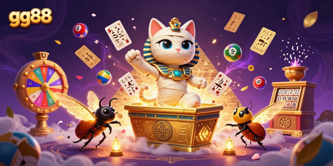Experience the excitement of gg88 with vibrant casino elements in this dynamic illustration.