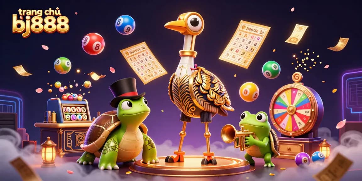 Engage with the vibrant casino world at trang chủ bj888, featuring dynamic lottery elements and colorful characters.
