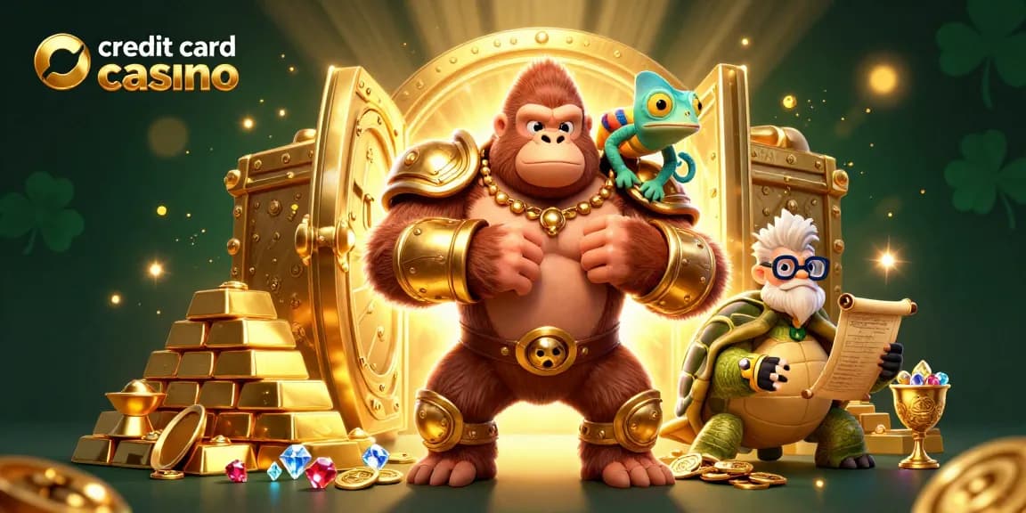 Experience the thrilling action at a credit card casino, featuring vibrant characters and rich game elements.