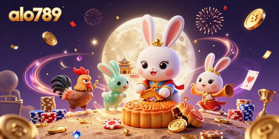Alo789 offers an exciting online cockfighting experience with vibrant characters and interactive elements in a detailed casino setting.