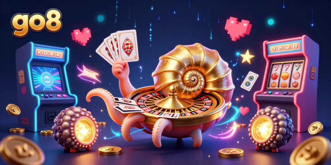 Engage with go8's thrilling casino experience featuring captivating 3D characters and vibrant slot visuals.