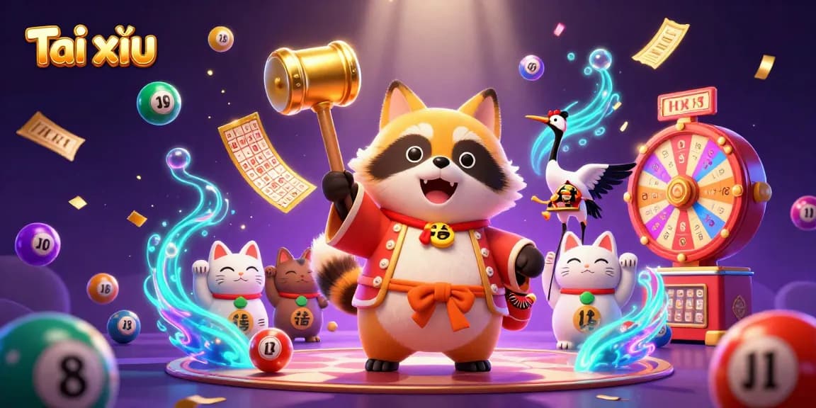 Engaging Tài xỉu scene with characters and vibrant game elements showcasing online gambling fun.
