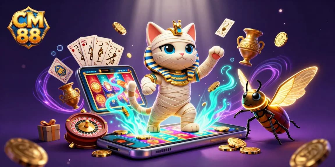 Experience the excitement of CM 88 with an Egyptian mummy cat casino adventure featuring thrilling games and glowing treasures.