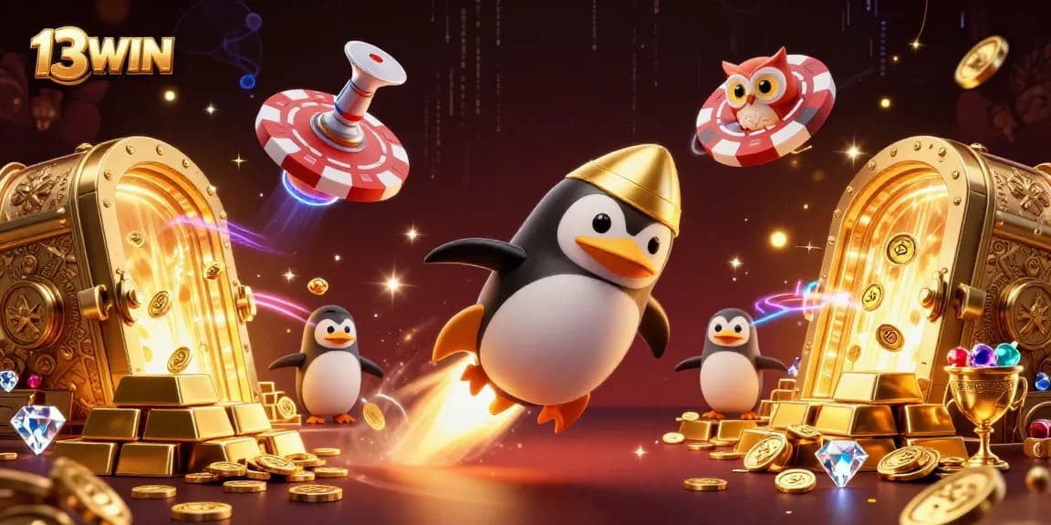 Experience the thrill of winning with 13WIN's engaging casino adventures featuring golden treasures and vibrant gameplay.