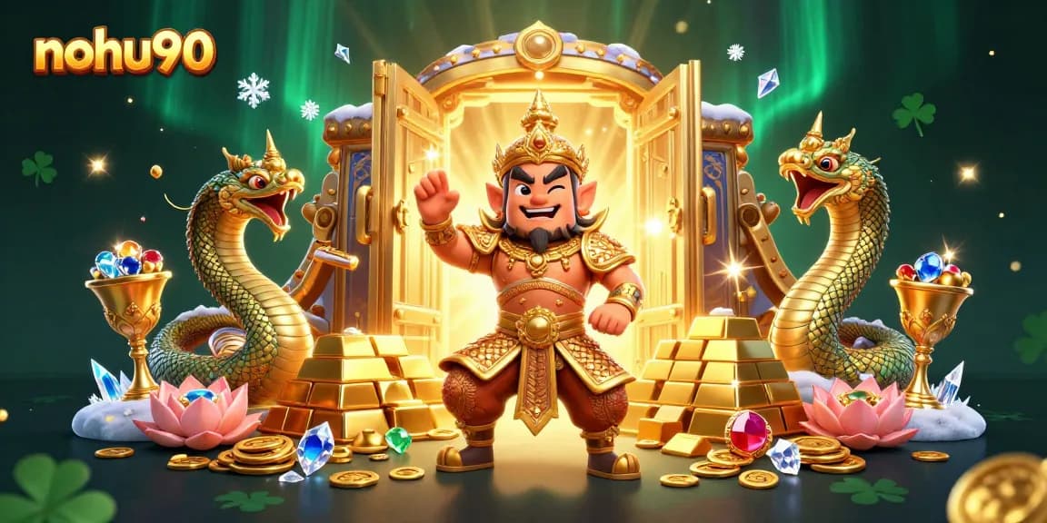 Engage in thrilling gambling with nohu90, featuring vibrant treasures and unique characters.