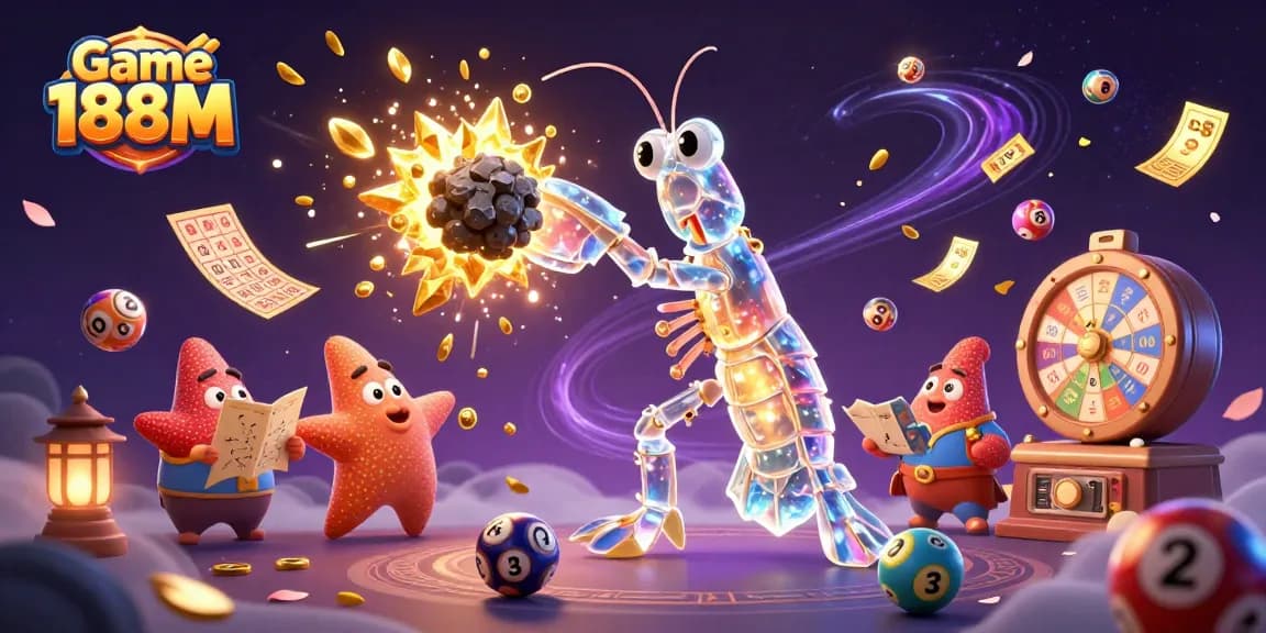 Experience Game 188M with vibrant casino-themed illustrations of energetic gambling elements.
