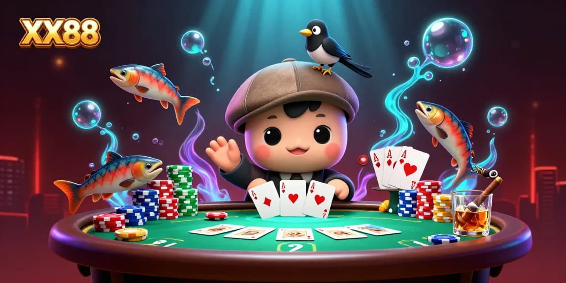 Experience thrilling gameplay at XX88 with exciting poker tables and rich, colorful scenes.