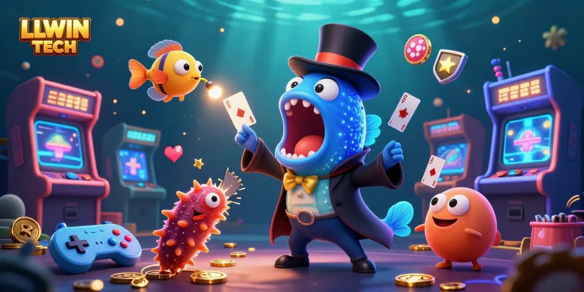 Catch thrilling action with LLWIN TECH's unique gaming experience featuring vibrant underwater casino fun!