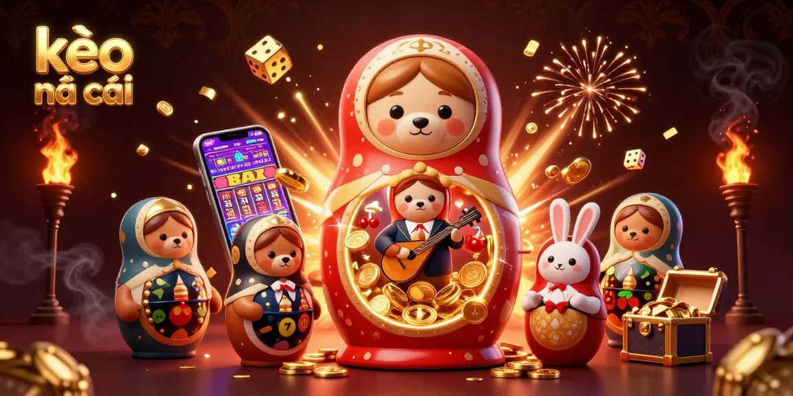 Experience thrilling games at kèo nhà cái with a vibrant 3D scene filled with casino excitement