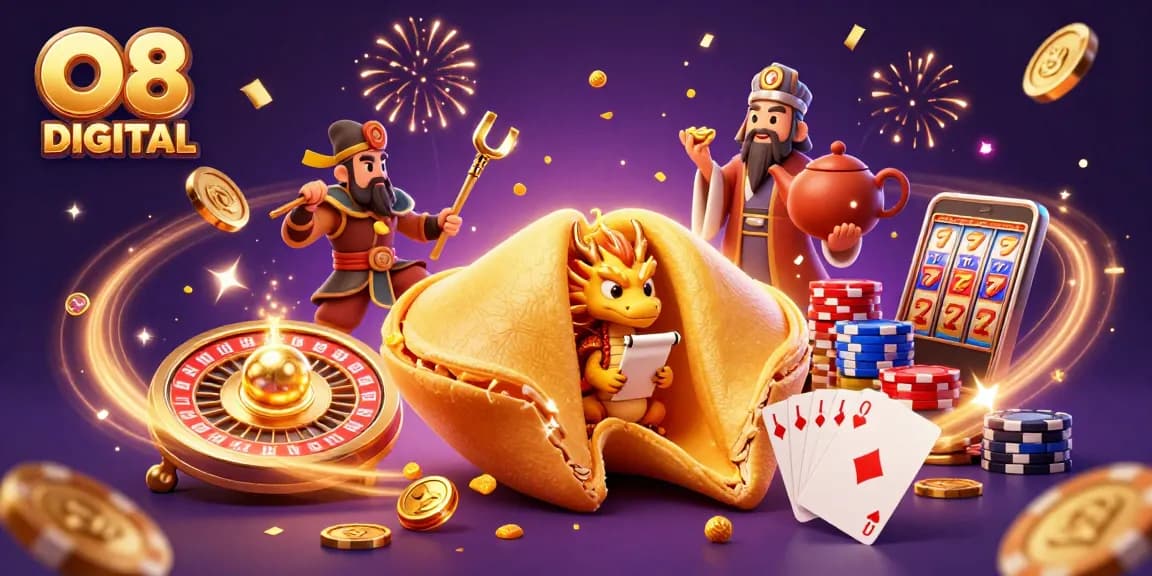 Engage in thrilling gameplay with O8 DIGITAL's dynamic casino experience featuring golden treasures and games.