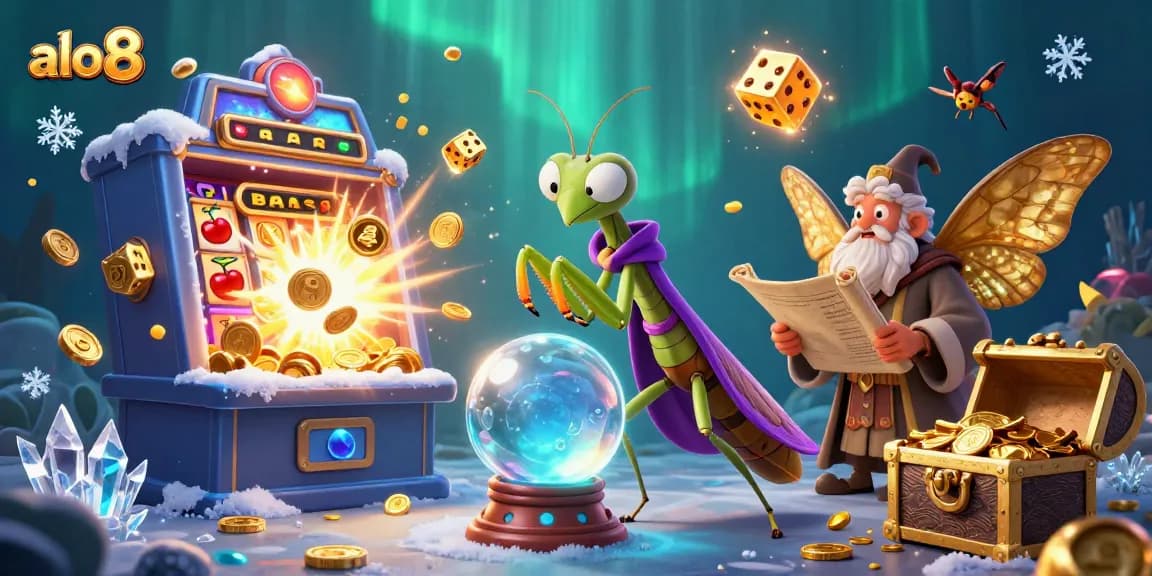 Experience the thrilling world of alo8 with a vibrant casino scene featuring 3D characters and exciting game elements.