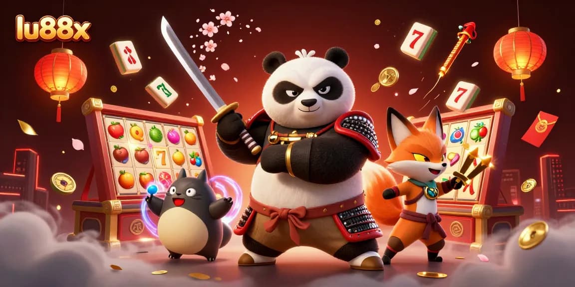 Engage in thrilling slots with lu88x featuring a samurai panda and ninja fox!