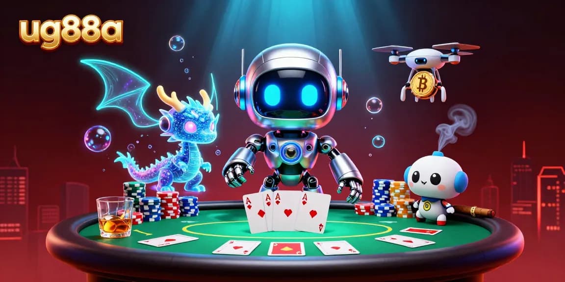 Experience thrilling games at ug88a with a vibrant scene of excitement and neon elements.