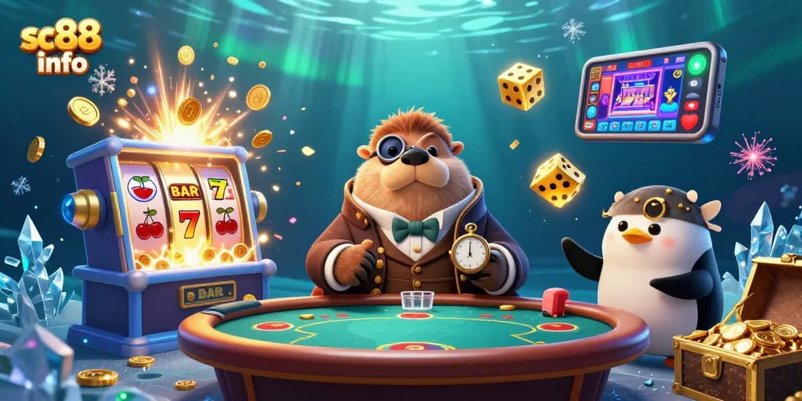 Experience sc88 info with this vibrant and interactive underwater casino scene, showcasing immersive gaming elements.