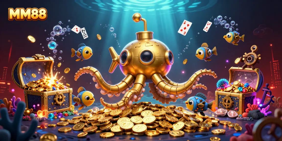 Win big at MM88 with a vibrant underwater casino adventure featuring exotic characters and treasures.