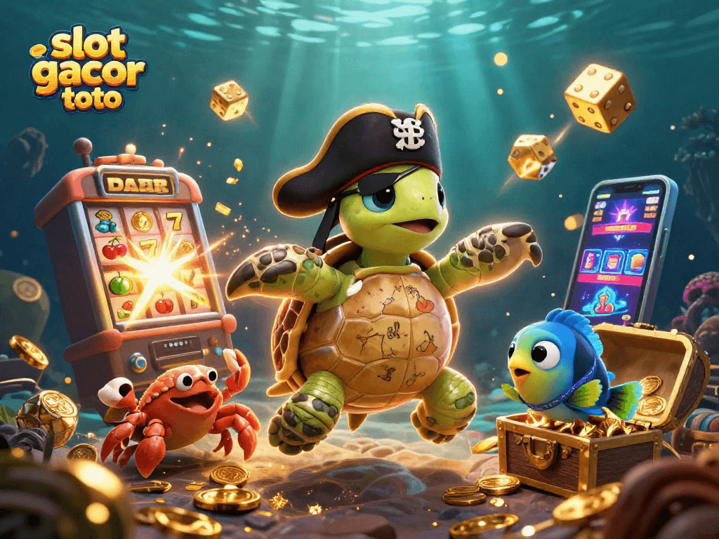 Experience thrilling gameplay with slot gacor toto, featuring a vibrant 3D casino scene full of exciting game elements.