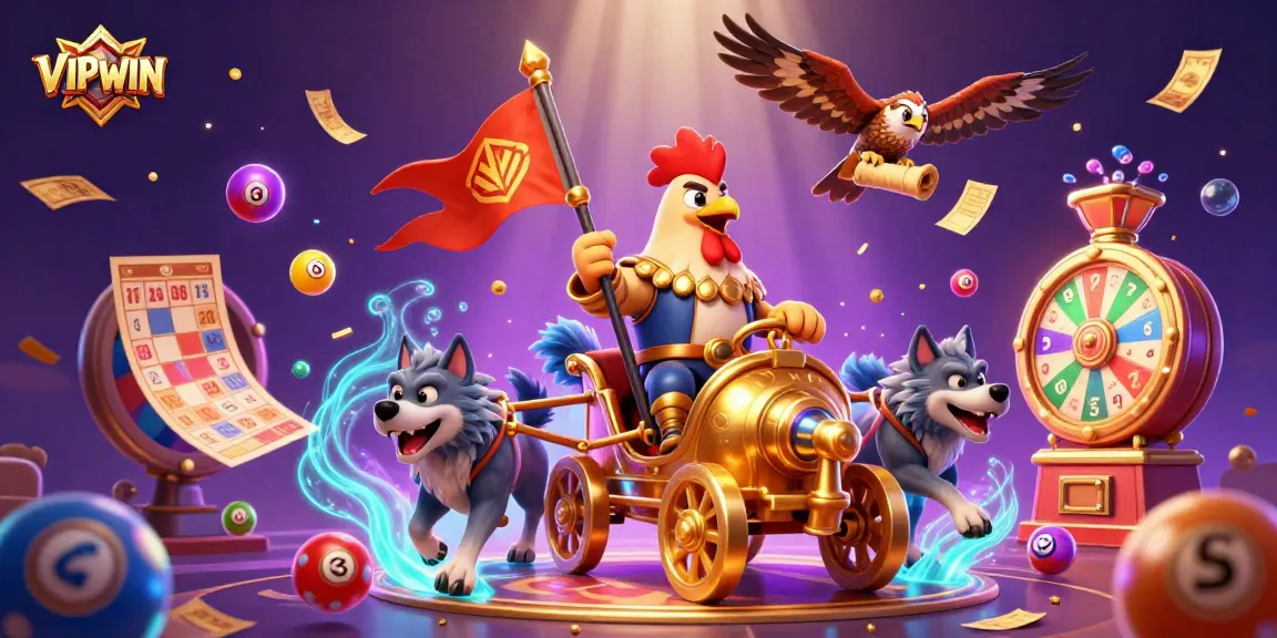 Experience the thrill at VIPWIN with exciting lottery vibes and fortune elements!