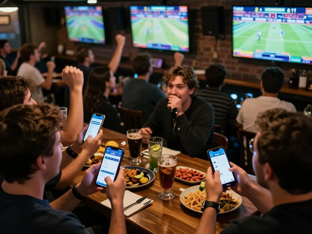 Fans celebrating a win while placing bets on Net88 during a live sports event.