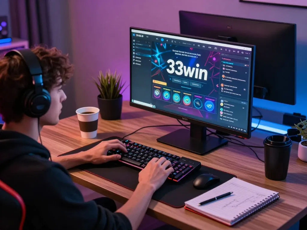 Player engaging with the 33win platform during an exciting online gaming session, focusing on strategy and gameplay.