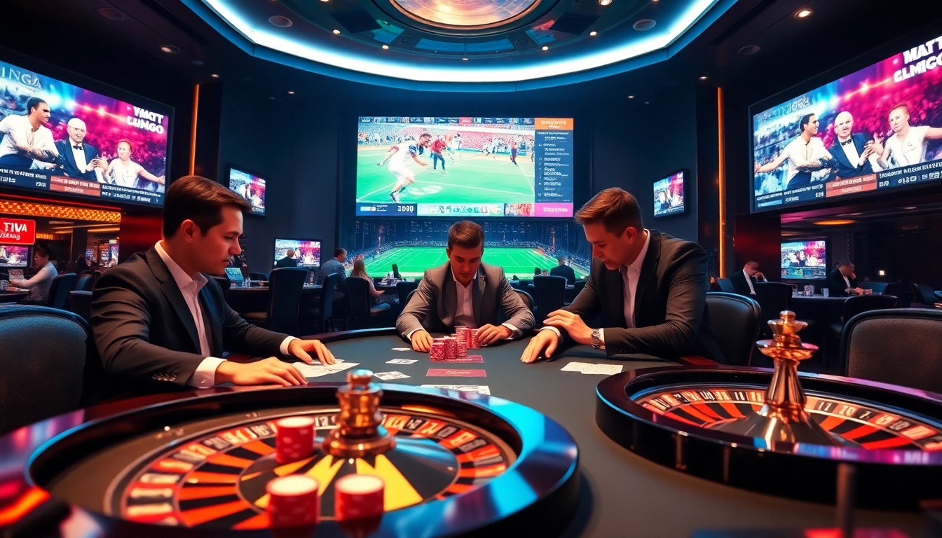 Experience Trực tiếp thể thao at a lively casino with poker games and real-time sports updates.