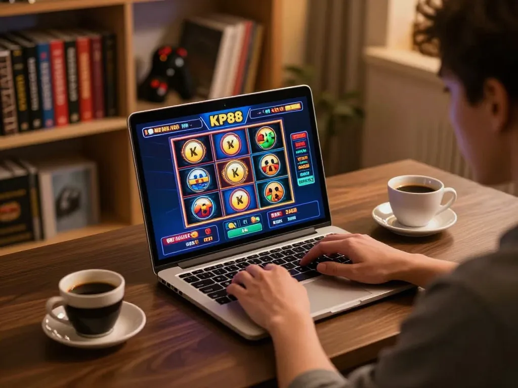 Engaging online casino gaming on KP88, showcasing vibrant slot graphics for immersive experience.