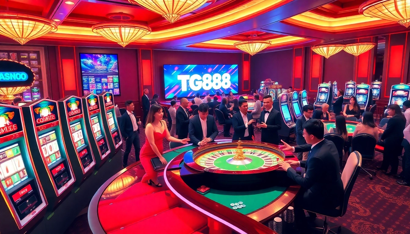 Exciting gameplay at tg88 group casino with professional dealers and vibrant slots.