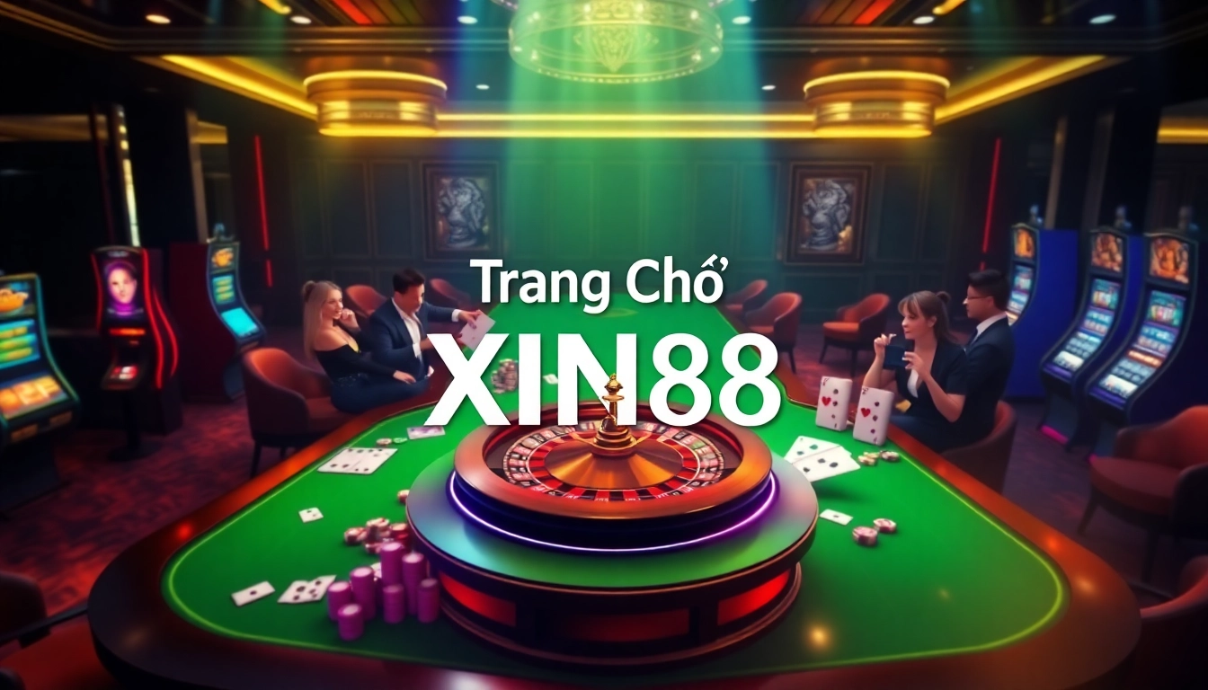 Exciting online casino action at Trang Chủ XIN88 with players engaging in vibrant games.