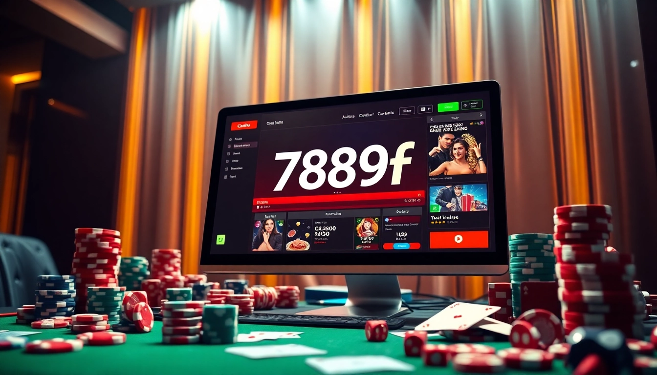 Experience the excitement of playing on 789f with vibrant casino elements.