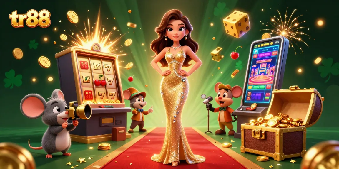Experience the excitement at tr88 with a dazzling jackpot scene featuring vibrant casino elements and characters.