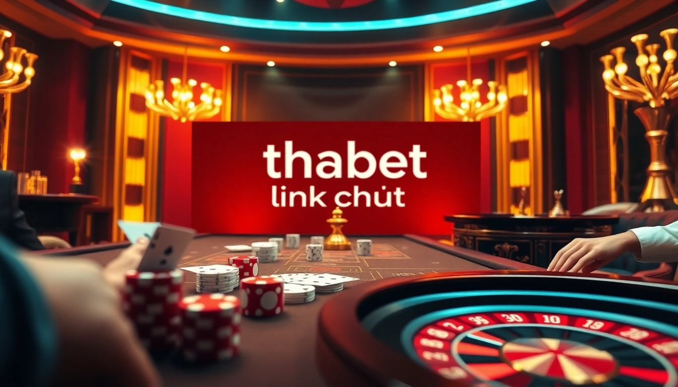 Experience luxury and excitement with thabet link chuẩn in a sophisticated casino scene filled with action and opportunity.