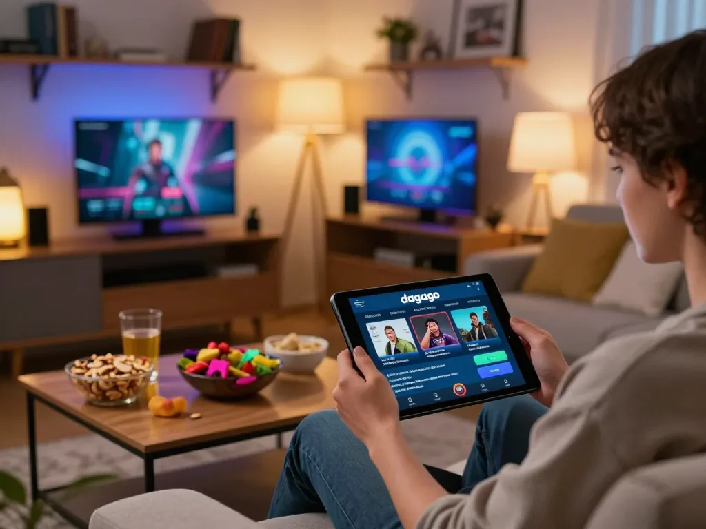 Engaging in online betting on dagago platform while relaxing at home, featuring strategic gameplay