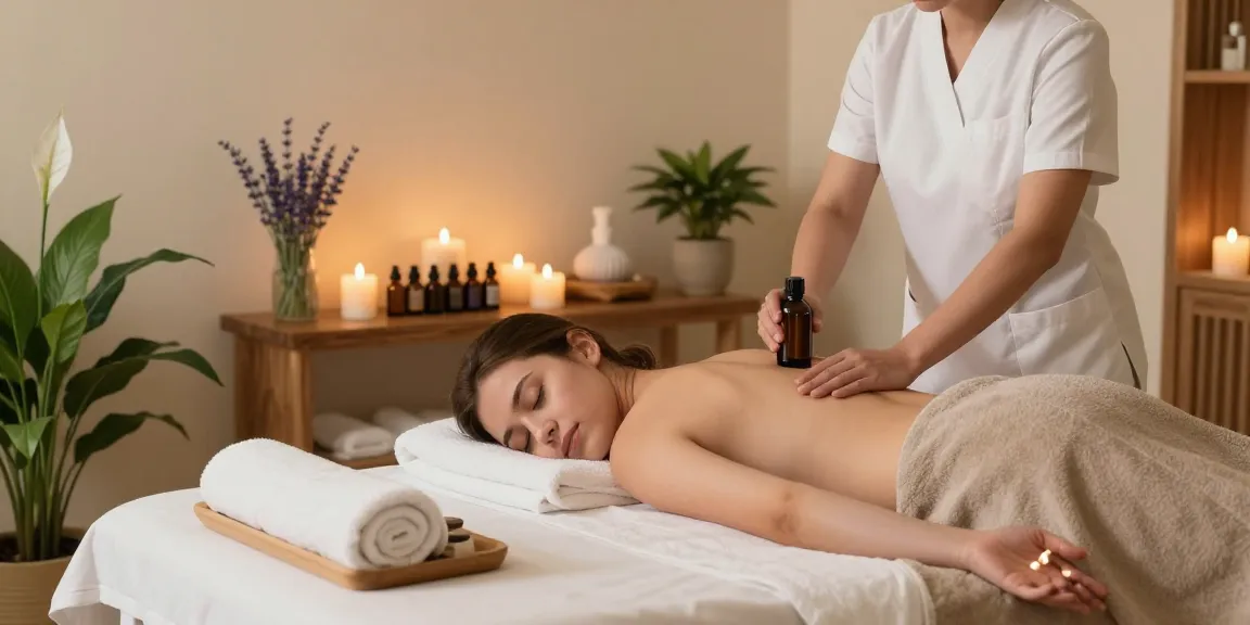 Relaxing 노원출장마사지 experience in a tranquil massage room with soothing oils and ambiance.