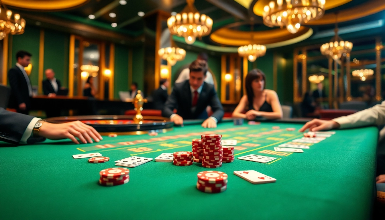 Players enjoying Baccarat at XX88 casino, showcasing elegance and excitement in gambling.