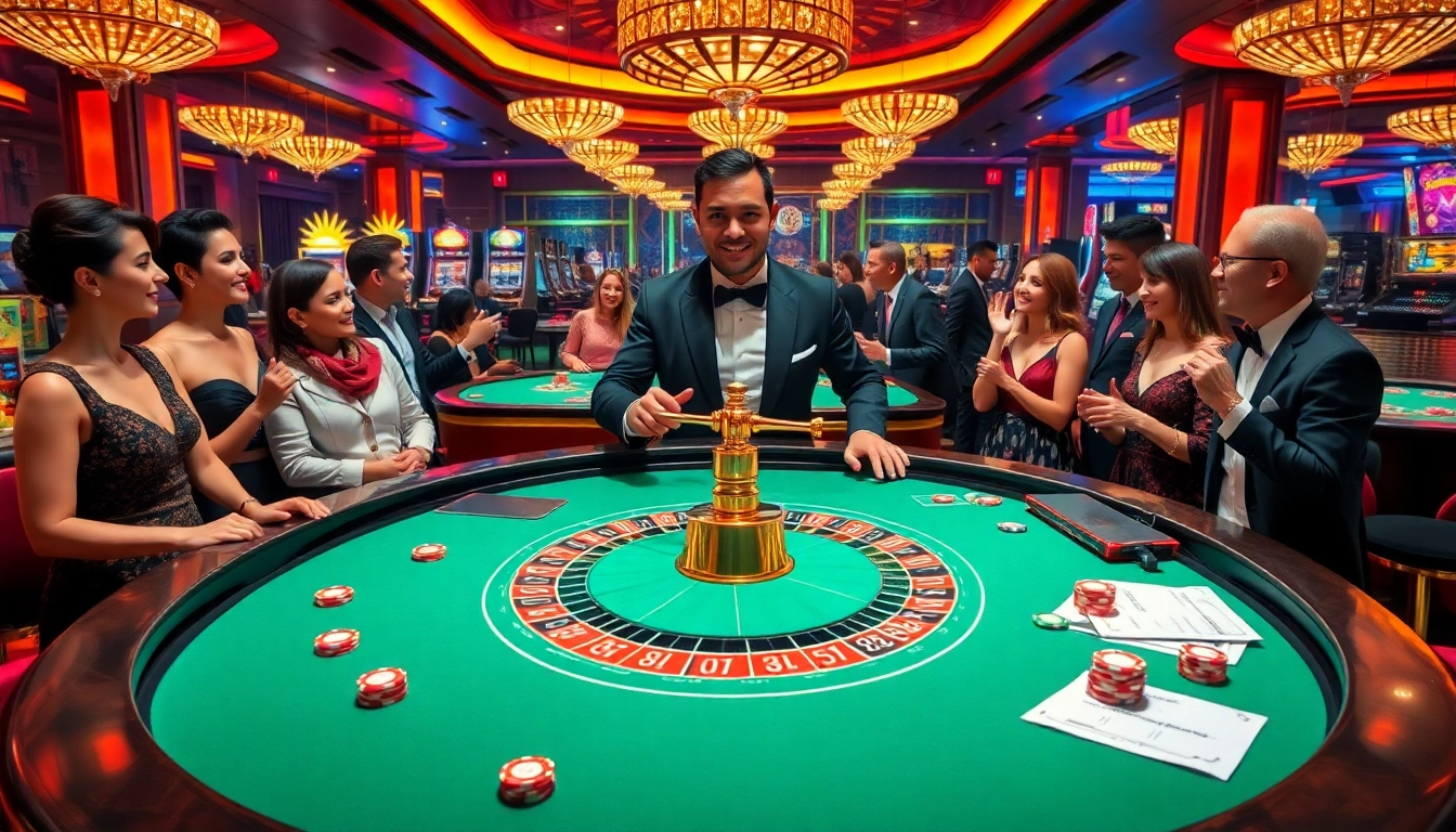 Players enjoying a thrilling roulette game at the casino, emphasizing excitement around rr99 betting.