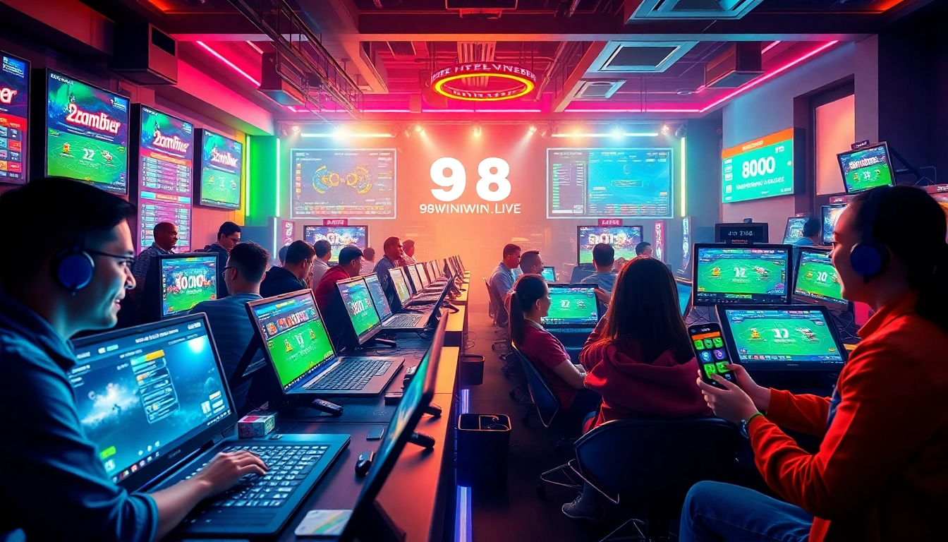 Experience the excitement of online betting at 98winwin.live with diverse players engaged in thrilling games.