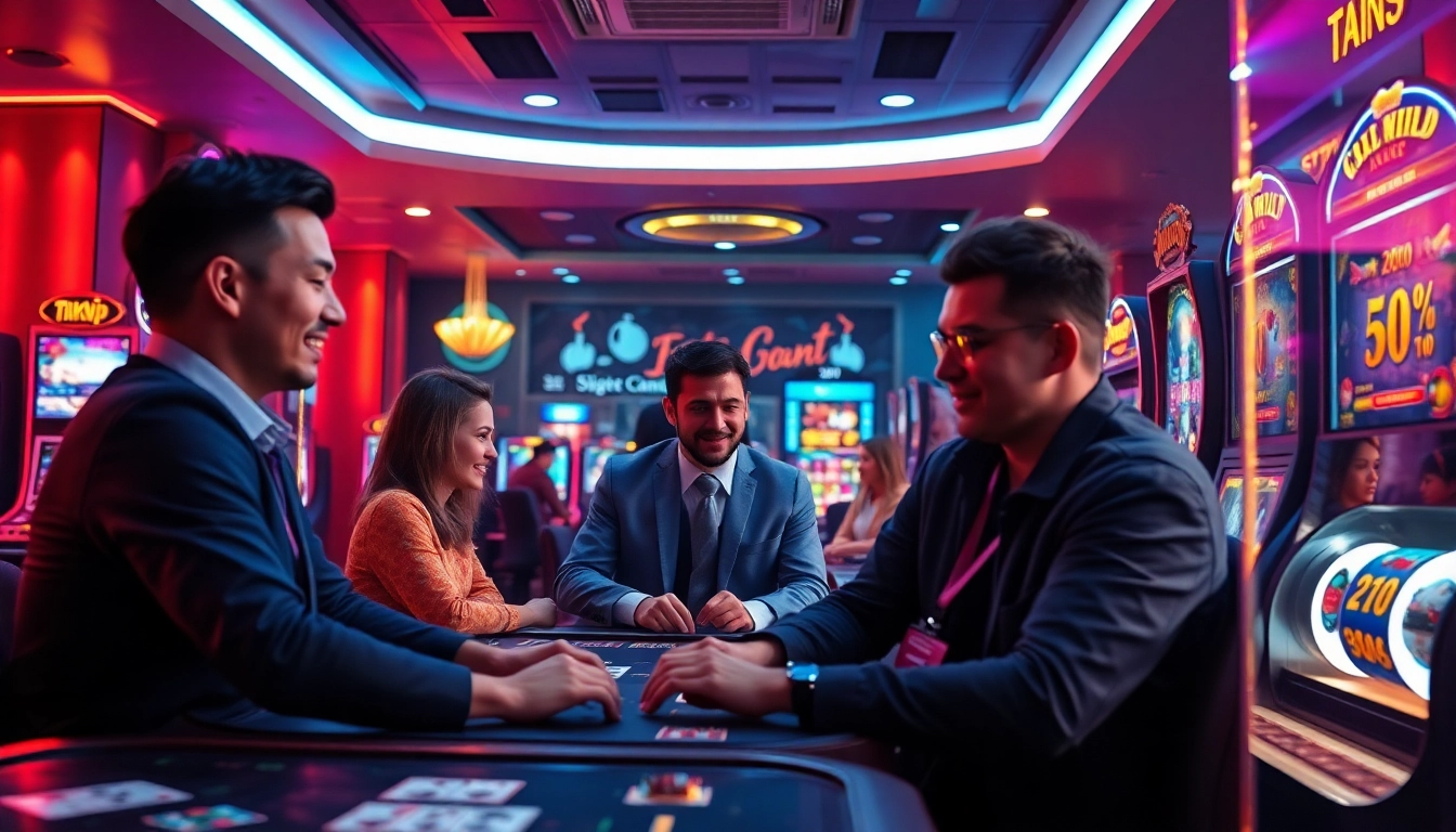 Players enjoying thrilling games at nhà cái Rikvip, a top online gaming platform.