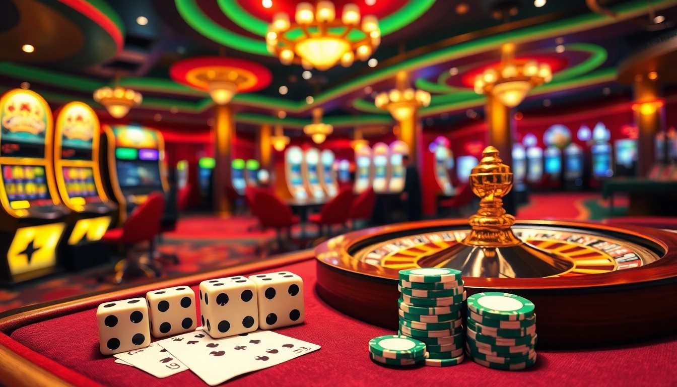 Players strategizing at a luxurious casino floor while rolling dice - eejl experience.