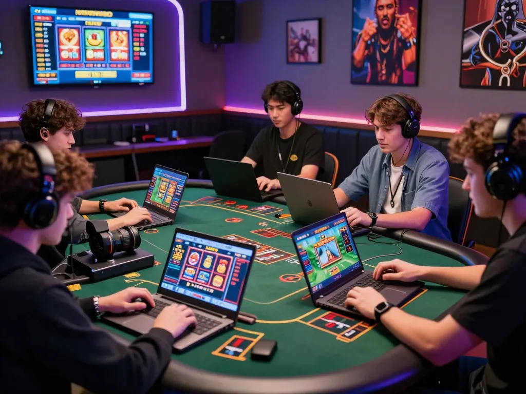Players enjoying the online betting experience on QE8.BEER with vibrant casino graphics and real-time statistics.