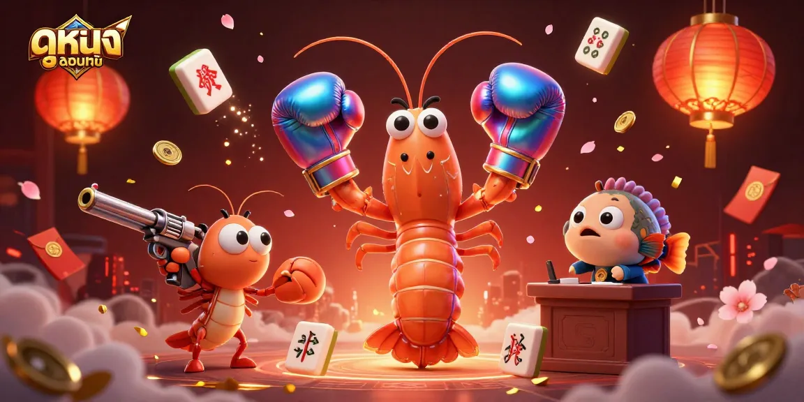Engage with ดูหนังออนไลน์ in a vibrant gambling scene featuring dynamic casino elements and animated characters.