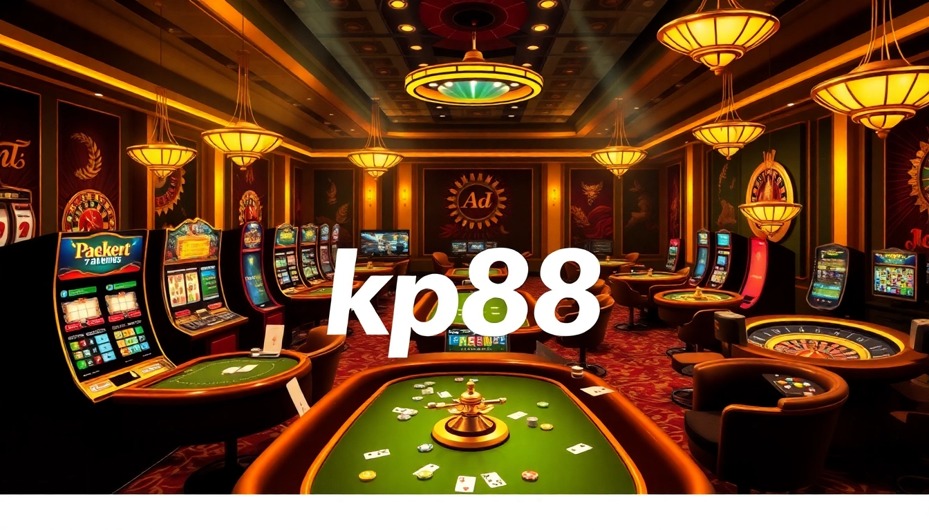 Engage with thrilling KP88 action as players bet strategically at a luxurious online casino.