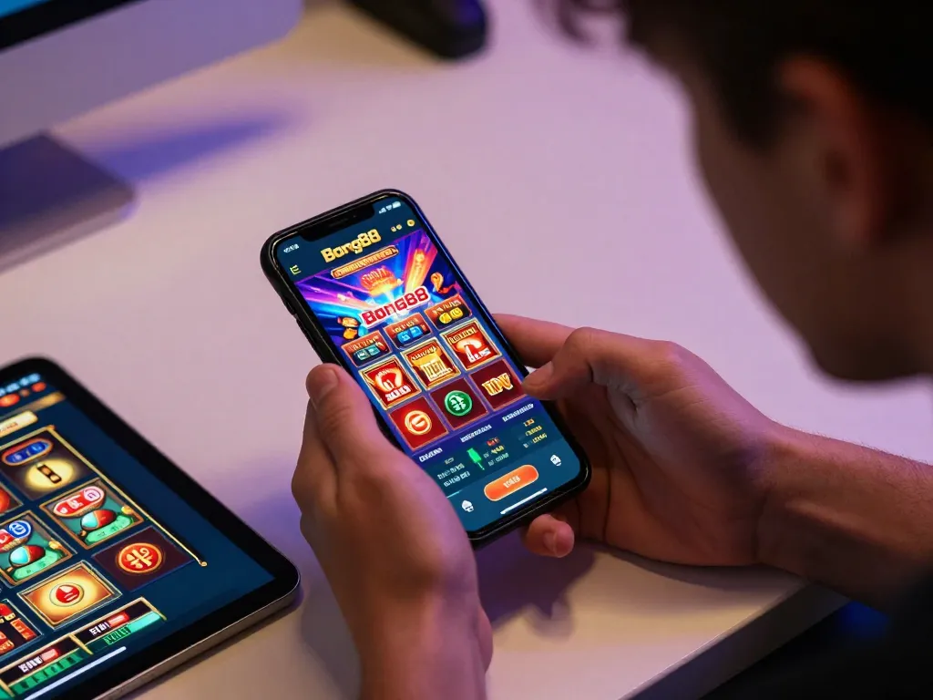 Bong88 app in action on smartphone, showcasing dynamic betting options for online casino gaming