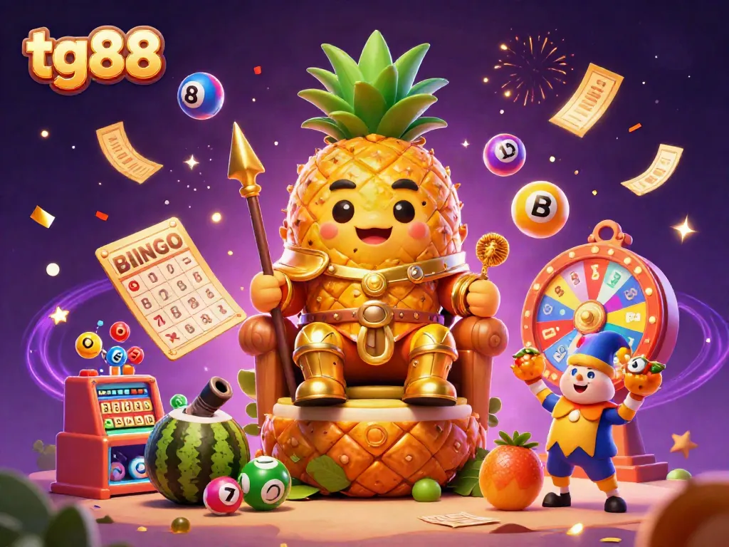 Experience the thrill of tg88 casino gaming with vibrant, dynamic characters and elements in a lively digital illustration.