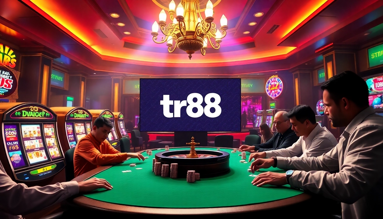 Experience the thrilling world of tr88 with immersive gambling action at a luxurious casino.