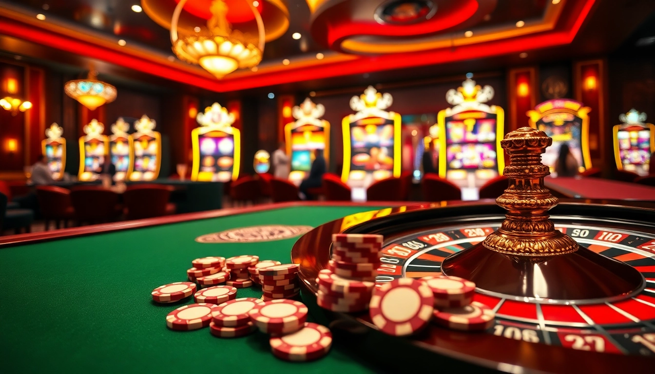 Engage in thrilling gameplay at https://bem88.com with vibrant casino tables and luxurious poker chips.