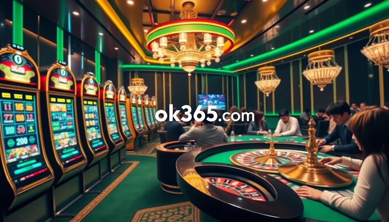 Experience the excitement at ok365 com with vibrant slot machines and live dealer tables.