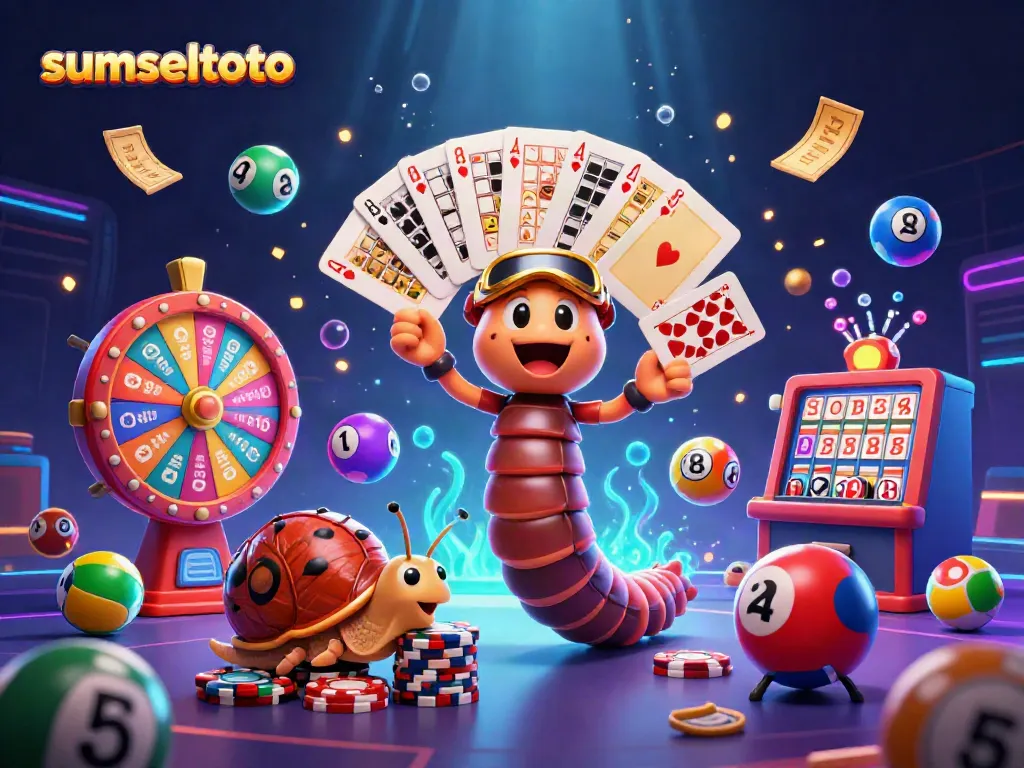 Experience exciting moments with sumseltoto as colorful lottery elements and quirky characters entertain players.